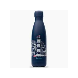 Gourde inox bleu marine avec Phare Marain