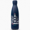 Gourde inox bleu marine avec Phare Marain